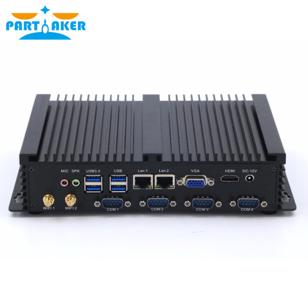 Industrial Mini PC Core i5 3317U Fanless Desktop PC 4*RS232 Linux Alloy Case Dual LAN Windows Rugged PC