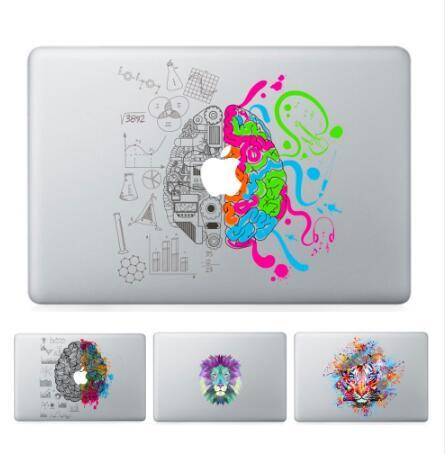 free shipping Laptop Vinyl Partial Decal DIY Personality Sticker Left&Right Brain Print Skin For Macbook Air Pro Retina Touch Bar