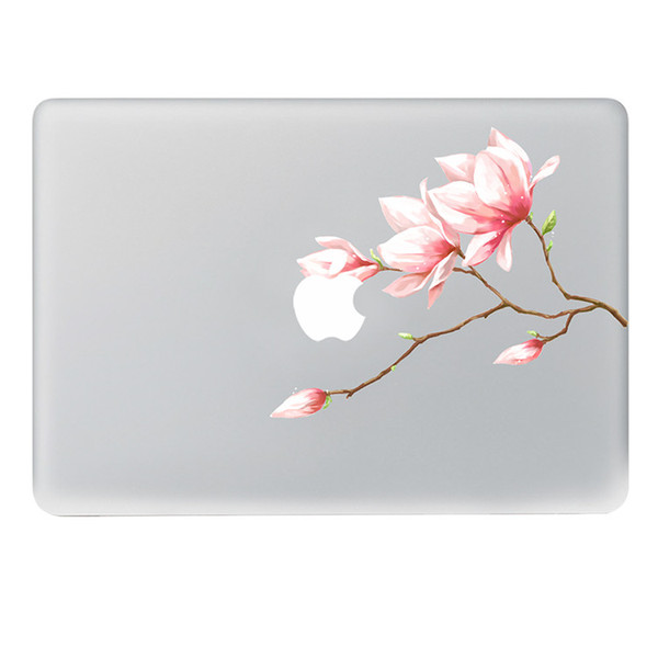 free shipping 2018 new hot sales Pink bud flower Vinyl Decal Notebook sticker on Laptop Sticker For Macbook Pro 11 13 15 inch Laptop Skin