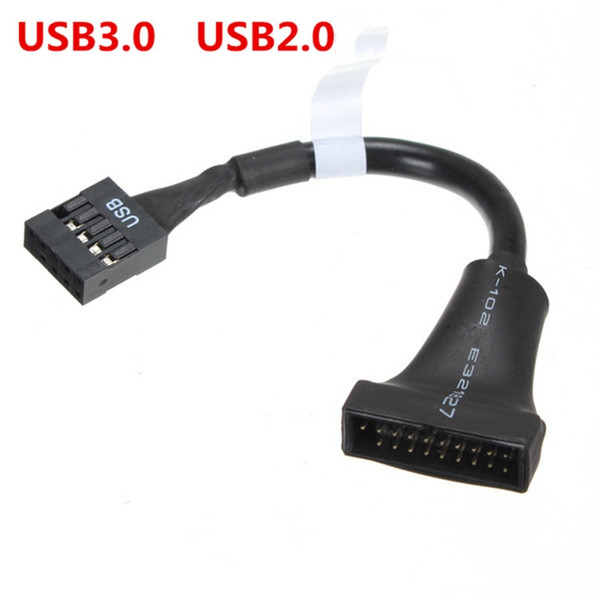 Neweat Mainboard Motherboard USB 3.0 to USB 2.0 Cable 20pin Male to 9pin Female Extension Adapter Cable for Desktop Computer