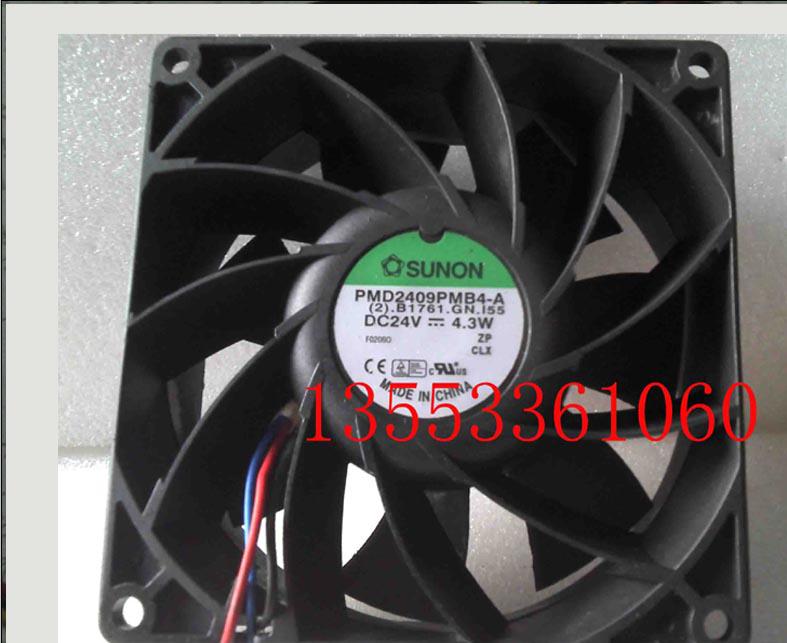 9 24v computer case cooling fan pmd2409pmb4-a 9038mm 4.3w 3 line