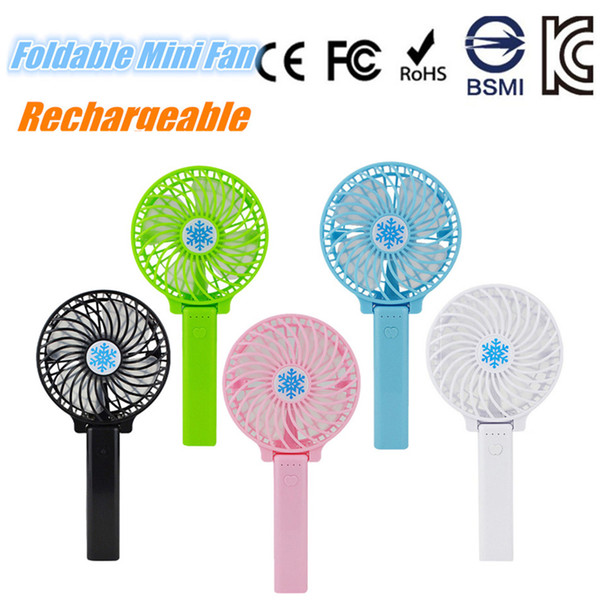 Handy Foldable USB Fan Mini Handheld Portable Fans Rechargeable Fan For Outdoor Home Office Student Dormitory