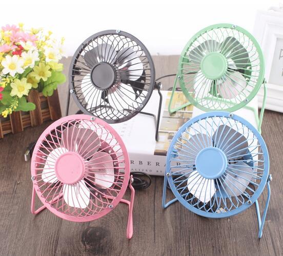 Aluminum leaf Quiet Mini Table Desk Personal Fan and Portable Metal Cooling Fan for Office Home High Compatibility