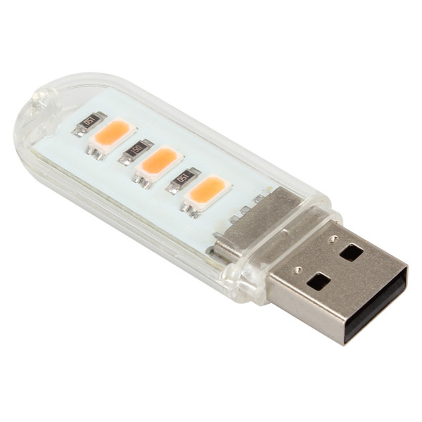 5V 1.5W 3 x 2835 LED Beads Small USB Night Light with Warm Light / White Light EGS_329