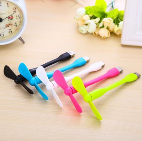 Cute Portable Flexible Mini USB Fan Bendable removable USB Gadgets Low power for Powerbank for PC for laptop