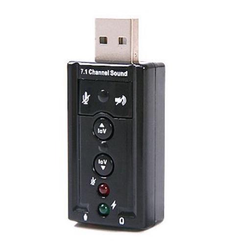 USB2.0 External 7.1 Channel 3D Virtual Audio Sound Card Adapter PC Laptop