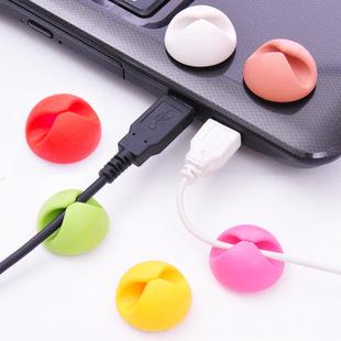 DHL Cable Clip Desk Tidy Wire Drop Lead USB Charger Cord Holder Organizer Holder Line Accessories