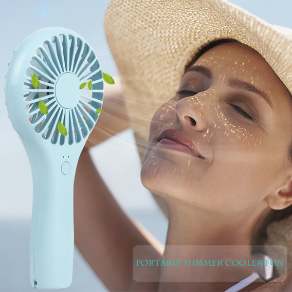 Fashion Summer Mini Fan Handheld Portable Cooling Cooler Handy Device With Rechargeable Lithium Battery USB Charging Fans