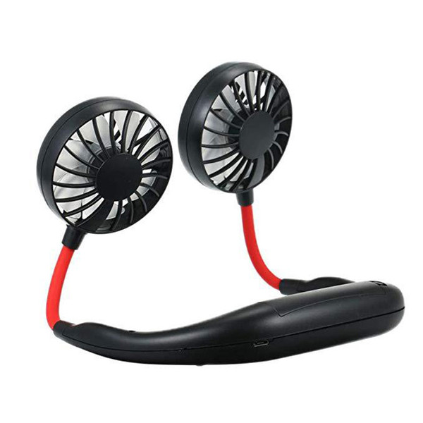 Mini USB Portable Fan Neck Fan Neckband With Rechargeable Battery Small Desk Fans handheld Air Cooler Conditioner for Room