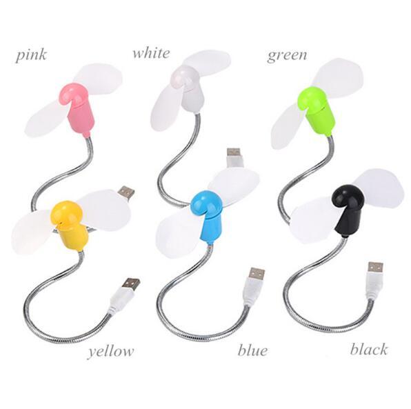 Hot sale 6 Colors Gifts Portable USB Cooler Cooling Mini Fan Flexible USB Mini Cooling Fan Cooler For Laptop Desktop PC Computer