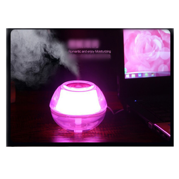 new Backlight Crystal USB Air Ultrasonic Humidifier Fogger Aroma Mist Maker Aromatherapy Essential Oil Diffuser for Home Office