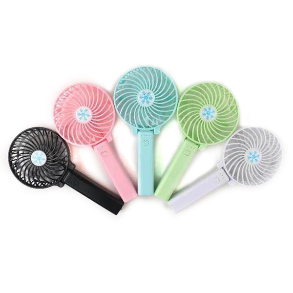 Handy Usb Fan Foldable Handle Mini Charging Electric Fans Snowflake Handheld Portable For Home Office Gifts