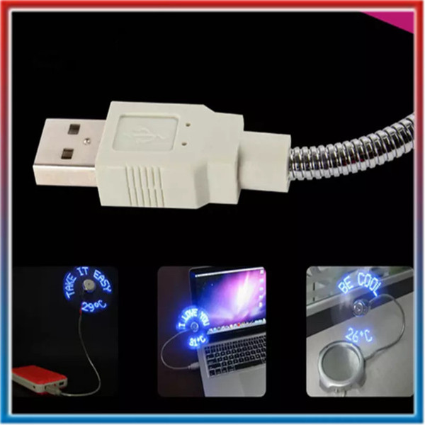 DIY Fans Flexible Gooseneck Aprogrammable Fans USB LED MINI RGB Fan Display Cool Gadget High Quality