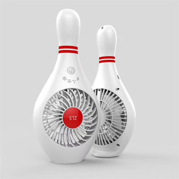 Bowling Handheld Fan Three Files Seven Leaf USB Creative Mini Charger Fan