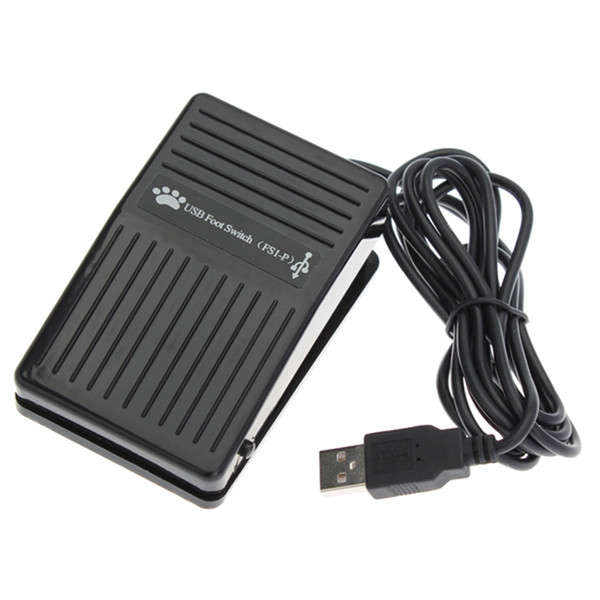 Wholesale- USB Foot Switch Keyboard Pedal Switch for HID PC Computer USB Action Control Pre-program key Functions