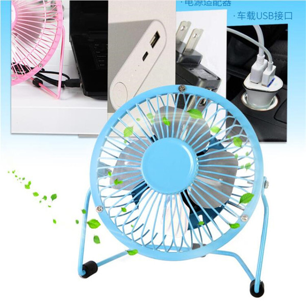 Mini USB Metal Fan 360 Rotate Metel Mute Radiator Fan Portable Cooler Cooling Desktop Electric Fanner For Home Laptop Camping Traveling