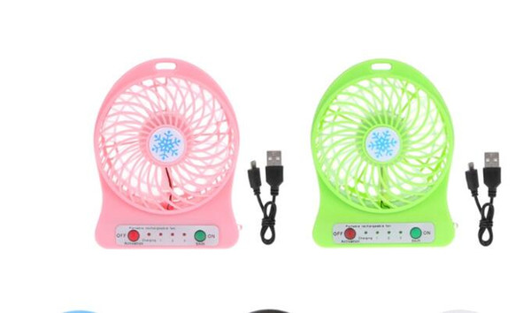 Portable Handheld Rechargeable Mini USB Fan Air Cooler Portable LED Light Fan Air Cooler Desk USB Fan Third Wind Battery inside