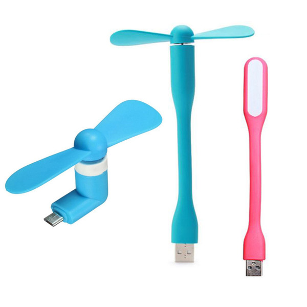 Mini Fan Pocket USB Gadget Portable Summer Micro USB Cooling Fan USB LED Lamp LED Light Portable Flexible Bendable Xiaomi