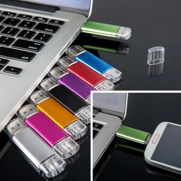 Full real capacity 4GB 8GB 16GB 32GB 64GB OTG USB flash drive memory stick metal USB external storage micro usb memory stick