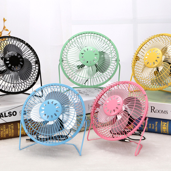 5PCS 4inch Aluminum Metal Fan USB Cooler Mini Fan Super Mute PC USB Cooler for Notebook Laptop Computer with Key Switch