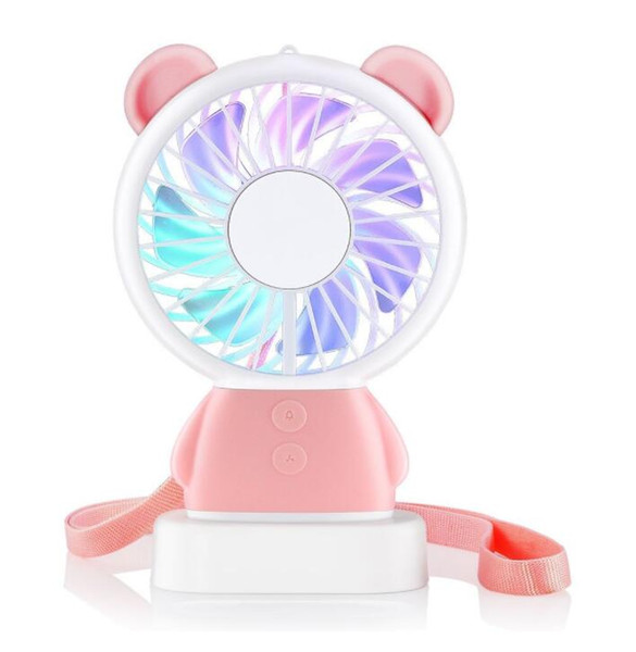 Mini Portable Fan Cartoon rabbit USB Rechargeable Foldable Handheld Summer Air Cooler Cooling Fan Portable Fan Kids Toys