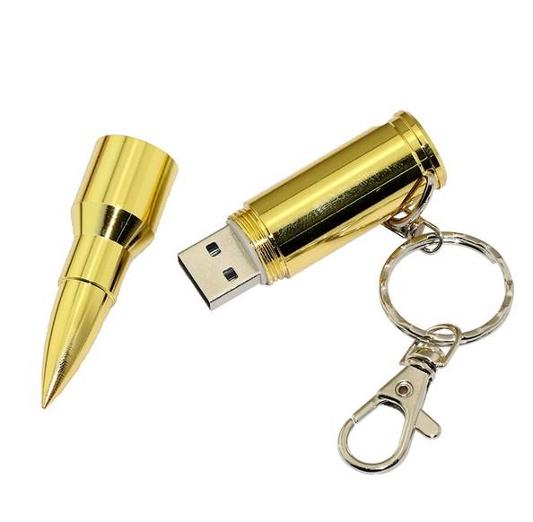 Metal stainless steel bullet U disk USB creative personality personalized gift LOGO custom gift U disk Metal Bullet USB