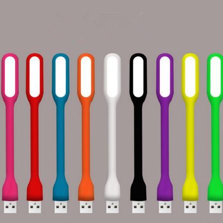 Portable Flexible Mini LED Light Candy Color USB Light for Tablet PC Power Bank Lamp with Retail Package Bag