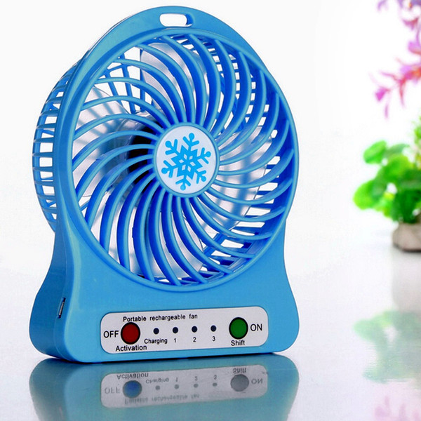 Portable Mini USB Fan 3.7V Li-ion 1200mAh Battery Rechargeable Multifunctional 3 Gear Speed 4.5W Super Strong Wind Cooling Fan