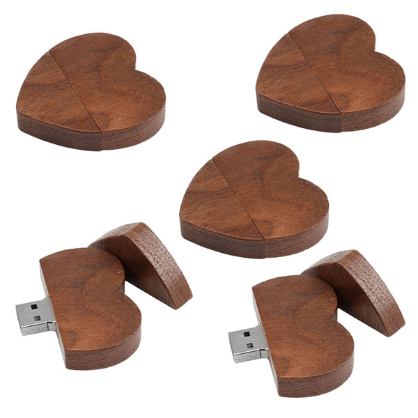 5x Retro Heart Shape USB 2.0 Flash Drive Thumb Jump Drives Memory Sticks 16G