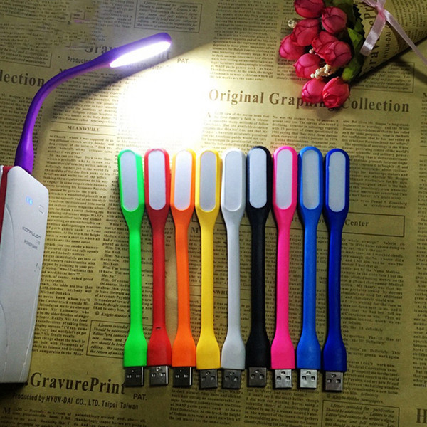 High Quality Flexible Portable 5V 1.2W Mini USB LED Night Light Glow Bright Reading Table Lamp For Power Bank Computer DHL