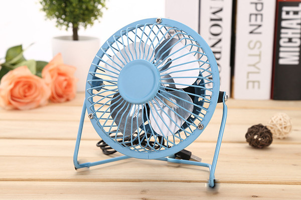 Aluminum leaf Quiet Mini Table Desk Personal Fan and Portable Metal Cooling Fan for Office Home High Compatibility, Power Saving with