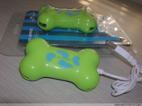 free shipping whilesale Dog bones four USB interfaces splitter hub four USB converter usb2.0 high