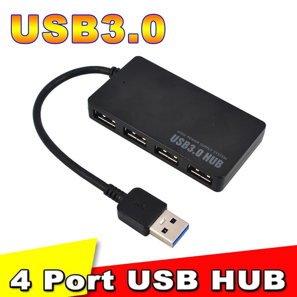 wholesale Protable Compact Design 5Gbps USB 3.0 4 Port Hub USB3.0 Splitter Adapter Ultra Speed for Laptop Computer PC Power Supply