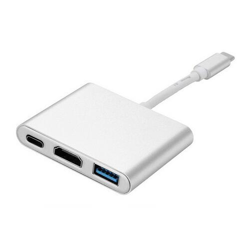 USB 3.1 Hub USB-C to USB 3.0/ HDMI/Type C Female Charger Port OTG Adapter For Mac