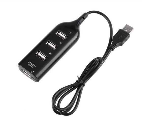 High Speed Mini 4 Port USB 2.0 Hub USB Ports For Laptop PC Computer Laptop Peripherals Accessories USB HUBS in retail package