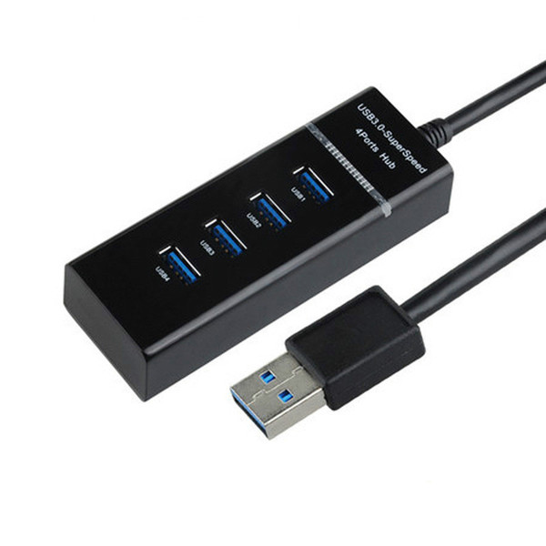 4 Port USB 3.0 HUB USB3.0 OTG Splitter Adapter Cable 5Gbps Blue Light for Desktop Laptop Macbook