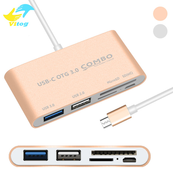 5 in 1 USB-C Hub USB C USB 3.1 Type C HUB with Card Reader USB3.0 Multi Spliter for Macbook Pro Air Type-c OTG Hub Combo