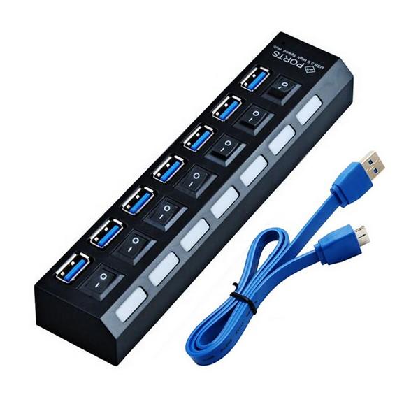 7 USB3.0 HUB hub a drag seven ultra-high-speed Switch row plug dual-core usb splitter factory