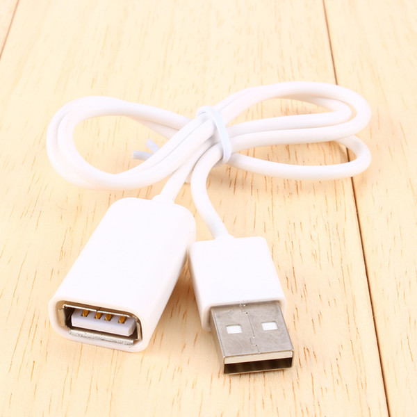 adapter Male to Female 2.0 Extension Cable Adapter Cord Extender For PC Laptop White Cable