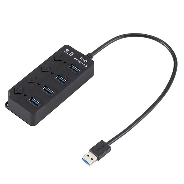 USB 3.0 Hubs 4-port HUB with keypad switch 4HUBS usb3.0 1-4 USB 3.0 cable divider Multi-port 4 Super Speed for charging and data transfer