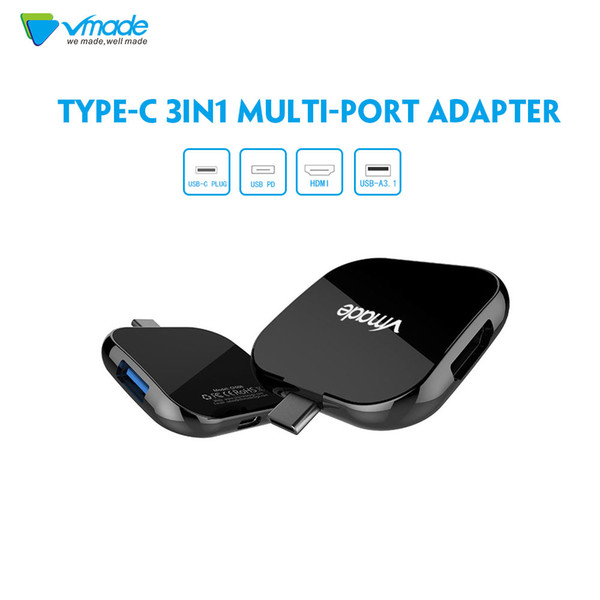 Vmade Mini USB 3.1 Type C Adapter HUB For Apple Macbook Google Chromebook Pixel Support 60HZ Video Resolution Type-C Converter