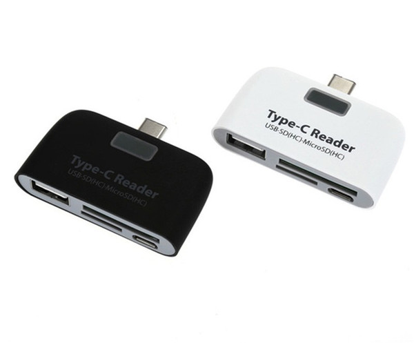 5 in 1 USB C Type-C Hub USB 3.0 Combo Hub with Type C USB-C Charging Card Reader for MacBook Air Pro 100pcs