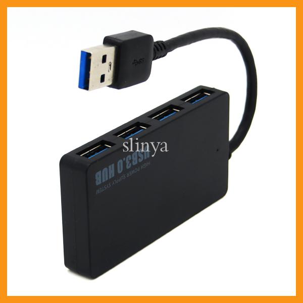 2014 New High Speed USB 3.0 HUB 4 ports Splitter Adapter For PC Laptop computer with LED Indicator