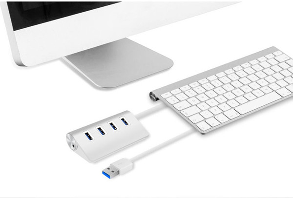 USB 2.0 HUB / Aluminum Material / with 4 USB Ports / Splitter Adapter with 25 cm Bold Cable High Quality and High Speed