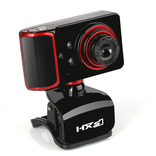 HXSJ brand 16M Pixel By Rotating Adjusted HD Web Camera Clip-on 3 LED Webcam USB Camera with Mic Webcamera For Android TV Computer
