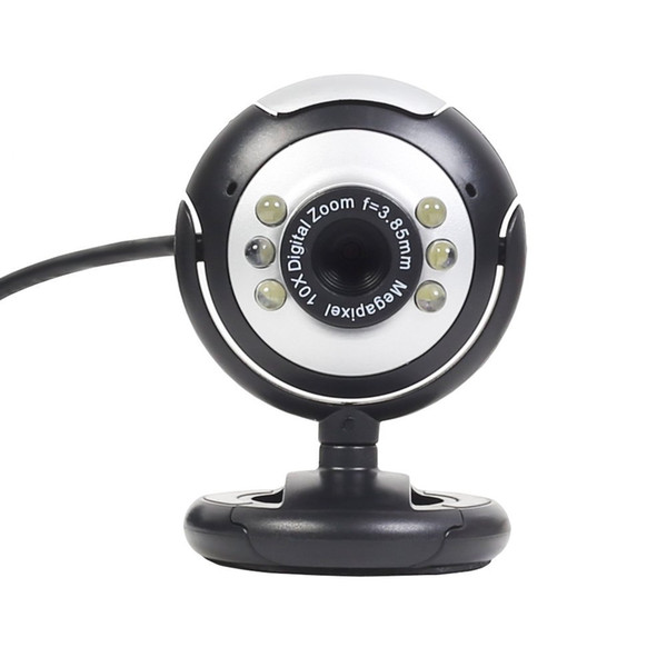 USB 6 LED 12.0 Megapixel USB PC Webcam Web Camera + Night Vision + Mic / Microphone For MSN, ICQ, AIM, Skype