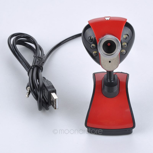 USB 2.0 50.0M 6 LED PC Camera HD Webcam Camera Web Cam with MIC for Computer PC Laptop DNPJ0013