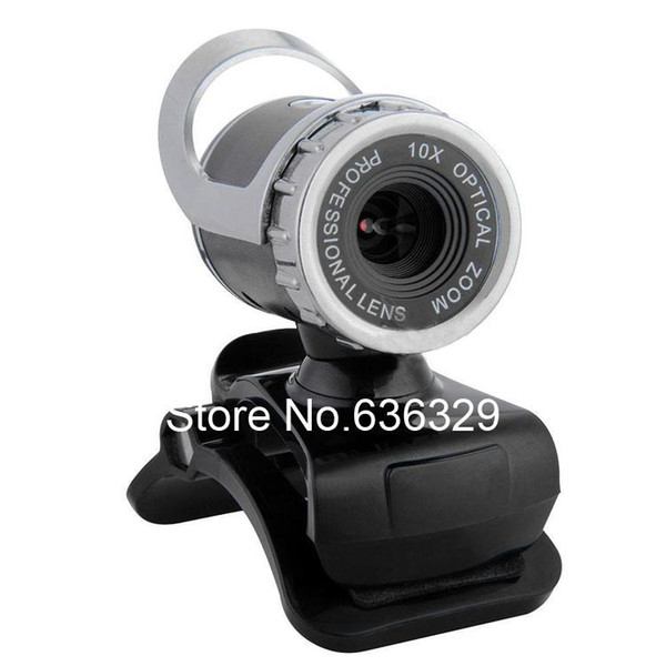 1080P 800W USB 2.0 HD Webcam Camera Web Cam Web Camera with MIC For Computer PC Laptop Silver Plastic Free Shipping