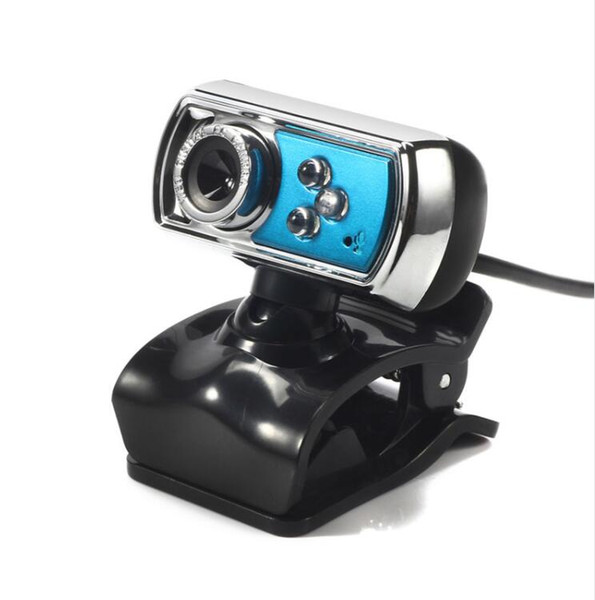 High Quality HD High-definition 12.0 MP 3 LED USB Webcam Camera With Mic & Night Vision for PC Computer Peripherals Blue Color