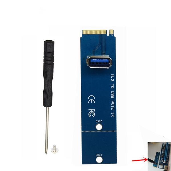 New Riser M.2 NGFF to PCI-E X16 Slot Transfer Card Mining Riser Card VGA Extension Line for Bitcoin Miner